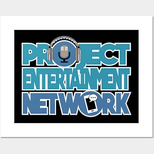 Project Entertainment Network Blue Logo Posters and Art